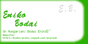 eniko bodai business card